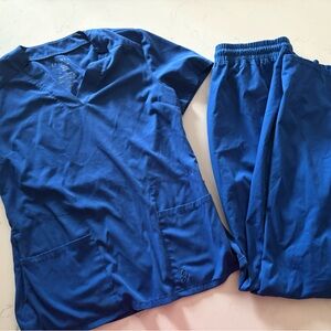 Jaanuu Royal Blue Scrub Set